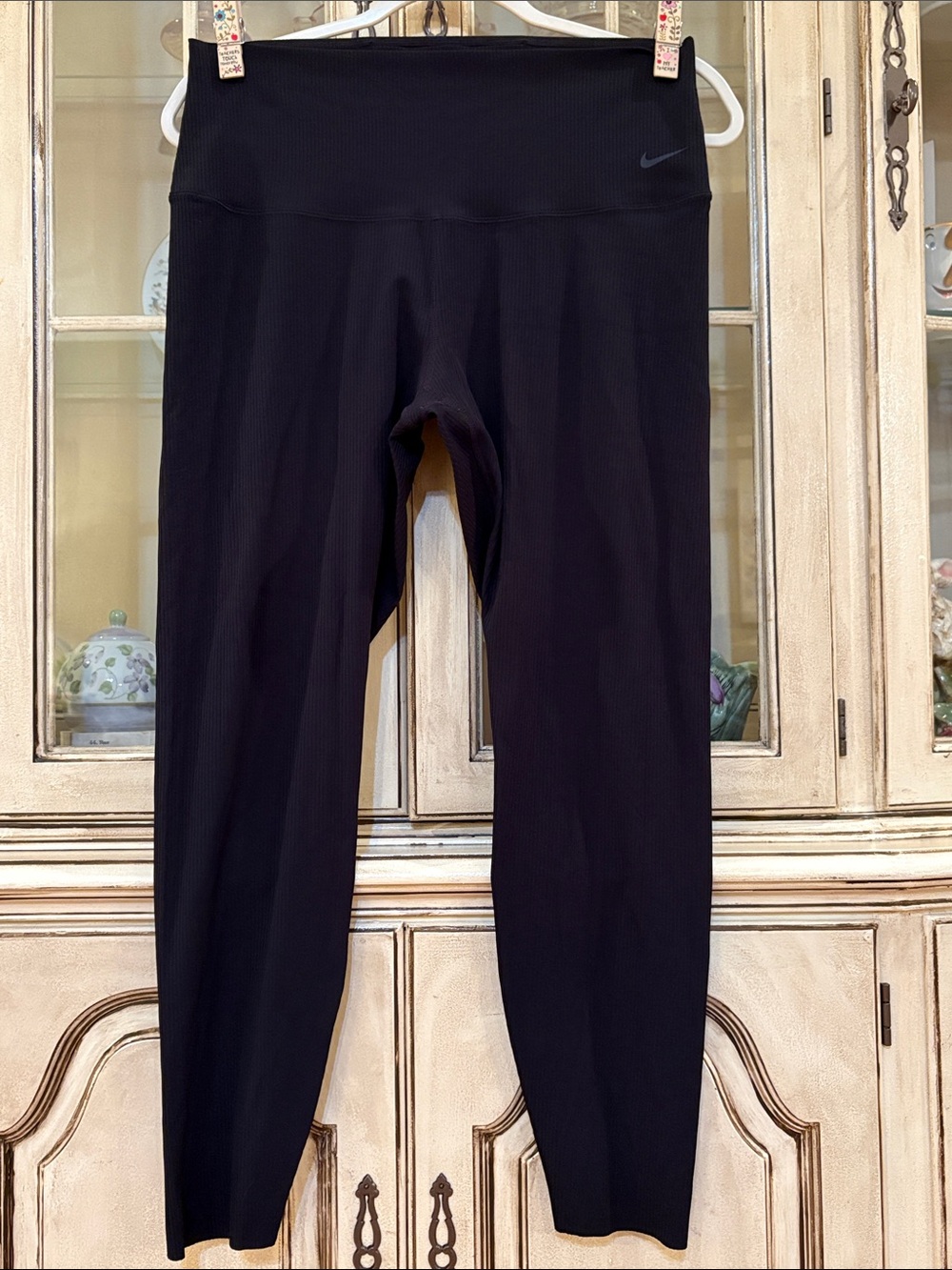 EUC Nike Ribbed Black High-Waist Leggings